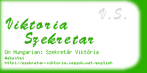 viktoria szekretar business card