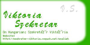 viktoria szekretar business card